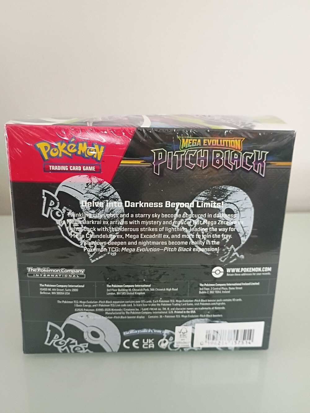 New Pokemon Mega Evolution Pitch Black Booster Box Factory Sealed Unopened - Picture 2 of 4